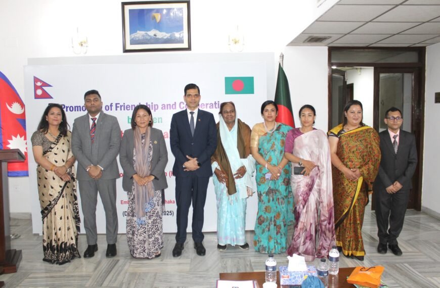 বাংলাদেশ ও নেপালের নারী সাংবাদিকদের বন্ধুত্ব ও সহযোগিতা বৃদ্ধিতে ঢাকায় নেপাল দূতাবাসের মতবিনিময় সভা অনুষ্ঠিত