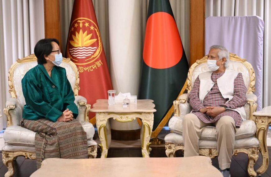ভুটানের নবনিযুক্ত রাষ্ট্রদূত প্রধান উপদেষ্টার…