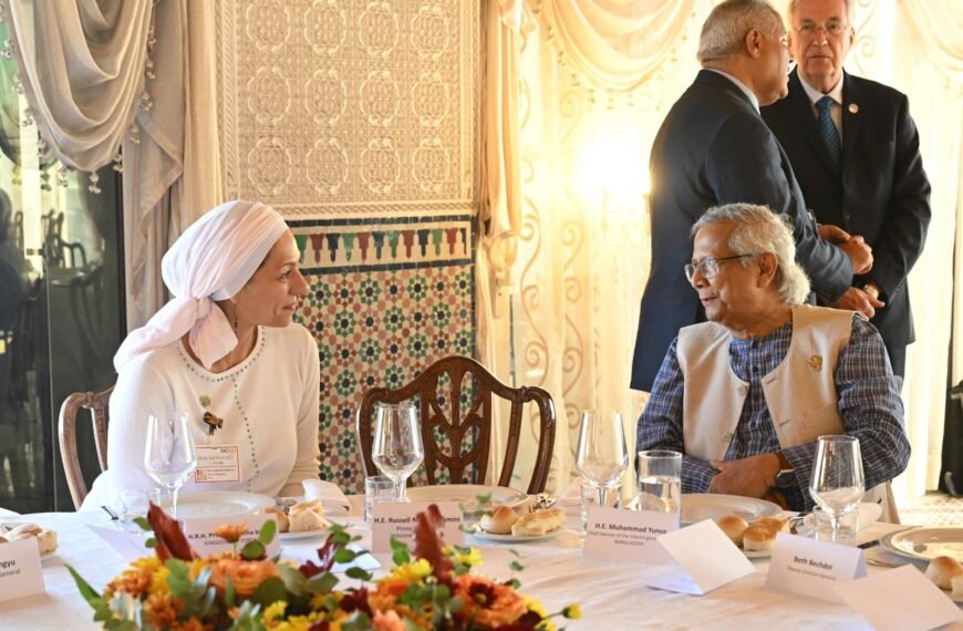 রোমে বিশ্ব খাদ্য ফোরামের ফাঁকে জর্ডানের প্রিন্সেস বাসমা বিনত আলীর সঙ্গে প্রধান উপদেষ্টা প্রফেসর মুহাম্মদ ইউনুসের সাক্ষাৎ অনুষ্ঠিত