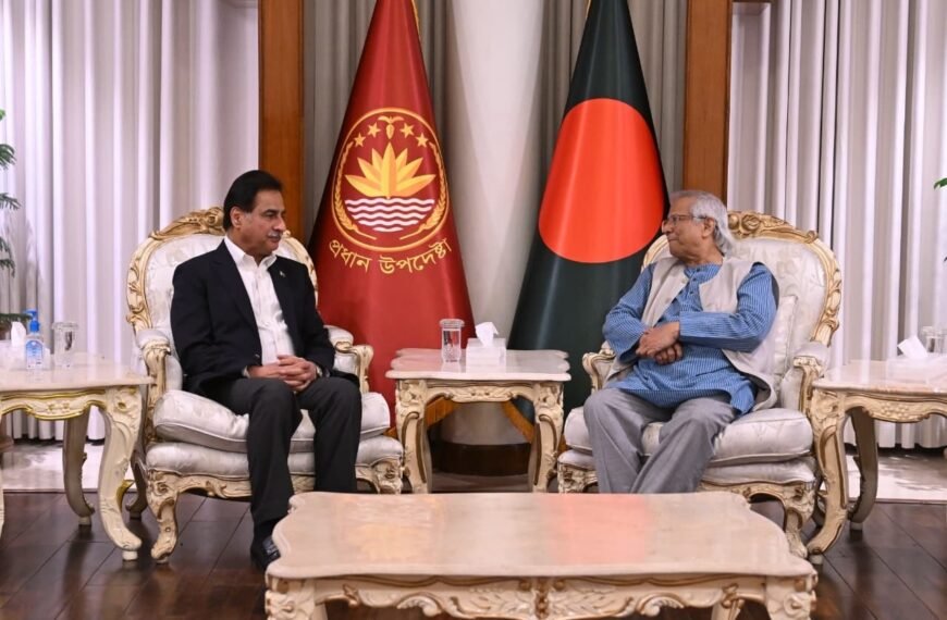 প্রধান উপদেষ্টার সঙ্গে সাক্ষাৎ করলেন পাকিস্তানের জাতীয় পরিষদের স্পিকার