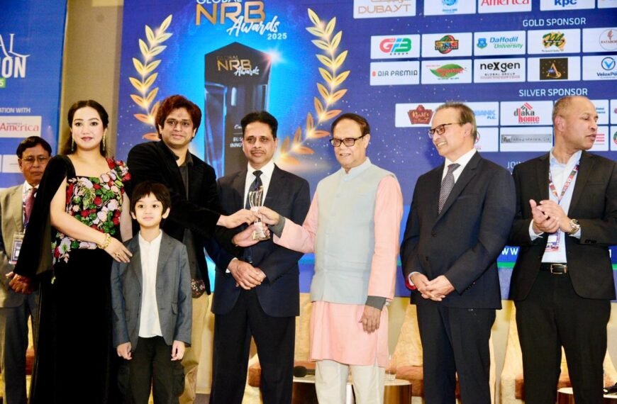 শিল্প ও সামাজিক সুরক্ষায় অবদানের জন্য এনআরবি গ্লোবাল কনভেনশনে সম্মাননা পেলেন সালাউদ্দিন চৌধুরী