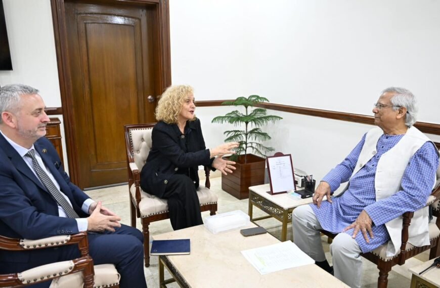 শুল্কমুক্ত প্রবেশাধিকার নিশ্চিত করতে ইইউর সাথে দ্রুত এফটিএ আলোচনার আহ্বান জানিয়েছেন প্রধান উপদেষ্টা