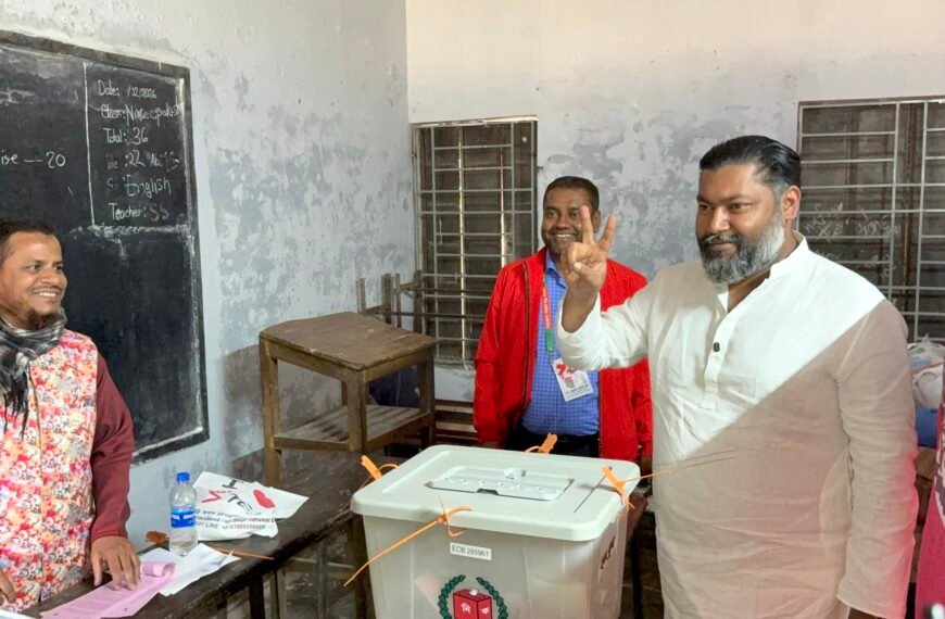 নিজ কেন্দ্রে ভোট দিলেন গাজীপুর-২ আসনের বিএনপি মনোনীত প্রার্থী এম মঞ্জুরুল করিম রনি