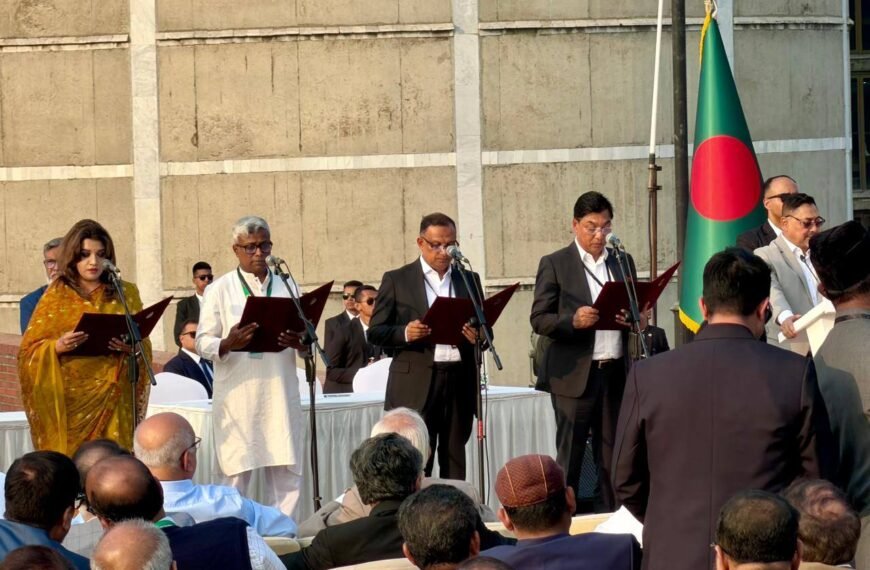 বেসামরিক বিমান পরিবহন ও পর্যটন প্রতিমন্ত্রী হিসেবে শপথ নিলেন এম রশিদুজ্জামান মিল্লাত