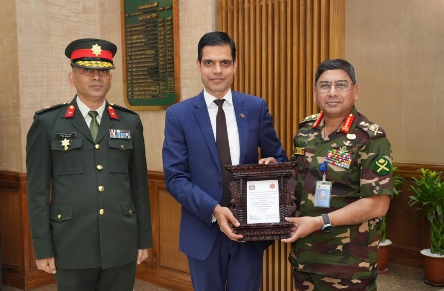 সেনাপ্রধানের সাথে সৌজন্য সাক্ষাৎ করলেন…