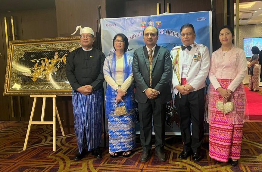 মিয়ানমার সশস্ত্র বাহিনী দিবসের অনুষ্ঠানে প্রবাসে বাংলার মুখ-এর সম্পাদকের অংশগ্রহণ